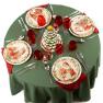 Набір із 4-х тарілок для салату із зображеннями Санти "Різдвяна казка" Certified International  - фото
