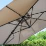 Велика садова парасоля з поворотом на 360 ° Challenger T1 premium Havanna Platinum  - фото
