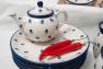 Заварник для чаю з розписом із синіх ягід "Лохина" Кераміка Артистична  - фото