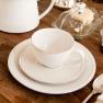 Чашки із блюдцем білі для чаю, набір 6 шт. Friso Costa Nova  - фото