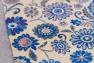 Ранер зі світлого гобелену з тефлоновим просоченням з квітковим малюнком "Блакитні візерунки" Villa Grazia  - фото
