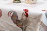 Невелика скатертина-наперон із жакардовим малюнком "Курячий двір" Emilia Arredamento  - фото
