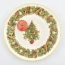 Кругла керамічна таріль зі святкової колекції «Яскраве Різдво» Villa Grazia  - фото