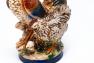 Різнокольорова керамічна статуетка "Курочка з курчатами" Mastercraft  - фото