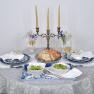 Сервіз столовий на 6 персон порцеляновий з синіми візерунками Maiorca Maison  - фото