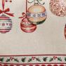 Новорічна скатертина з водовідштовхувального гобелену з люрексом "Зимовий хоровод" Villa Grazia Premium  - фото