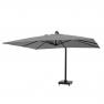 Садова парасоля з прямокутним куполом кольору Манхеттен Icon premium Platinum  - фото