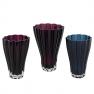 Скляна ваза сливово-фіолетового кольору ребристої форми Kea Comtesse Milano  - фото