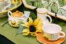Чашка для чаю з блюдцем "Соняшник" L´Antica Deruta  - фото