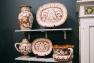 Декоративна керамічна тарілка овальної форми з різьбленим візерунком Scalfito L´Antica Deruta  - фото