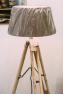 Текстильний абажур для торшера сіро-коричневого кольору Livigno Light and Living  - фото