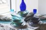 Набір з трьох синьо-білих тарілок у морському стилі. Villa d'Este  - фото
