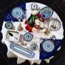 Набір з 6-ти десертних тарілок із візерунком "Вербена" Кераміка Артистична  - фото