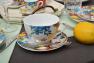 Набір з 4-х порцелянових чашок для чаю з блюдцями Isabella Maison  - фото
