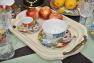 Набір з 4-х порцелянових чашок для чаю з блюдцями Isabella Maison  - фото