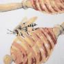 Кухонний махровий бавовняний рушник з бджолами та медом Canada Centrotex  - фото