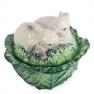 Ємність для зберігання з кришкою "Кролики в капусті" Ceramiche Bravo  - фото