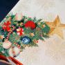 Прямокутна новорічна скатертина з колекції гобелену "Ялинкові іграшки" Villa Grazia  - фото