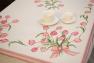 Скатертина з окантовкою у вигляді мережива "Букет тюльпанів" Emilia Arredamento  - фото
