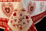 Скатертина з гобелену з романтичним дизайном "Сердечні привітання" Emilia Arredamento  - фото