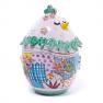Яйце керамічне Великдень, декор Печворк  - фото