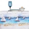 Бавовняна скатертина з тефлоновим покриттям "Морський вітер" Villa Grazia Premium  - фото