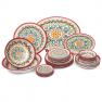 Комплект пиріжкових тарілок із удароміцного меламіну з етнічним візерунком Maya 6 шт. Brandani  - фото