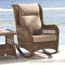 Плетене крісло-гойдалка з м'якими подушками Ebony Skyline Design  - фото