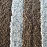 Щільний килим з коричневими та білими смужками Moon SL Carpet  - фото