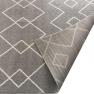 Коротковорсовий сірий килим із білим візерунком New SL Carpet  - фото