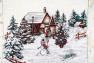 Наволочка новорічна гобеленова з люрексом та тефлоном "Снігові забави" Villa Grazia Premium  - фото