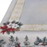 Гобеленова водовідштовхувальна скатертина з люрексом для зимового сервування "Снігові забави" Villa Grazia Premium  - фото
