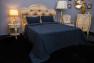 Покривало темно-синя 100% бавовна Nos Villa Grazia Premium  - фото