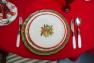 Обідня тарілка для стильного новорічного сервування "Зимовий букет" Villa Grazia  - фото