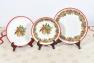 Салатна тарілка із колекції святкової кераміки "Зимовий букет" Villa Grazia  - фото