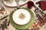 Салатна тарілка із колекції святкової кераміки "Зимовий букет" Villa Grazia  - фото