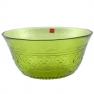 Глибокий скляний салатник зеленого кольору Zafferano  - фото