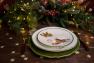Салатна тарілка із серії святкової кераміки "Різдвяна трель" Villa Grazia  - фото