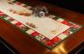 Барвистий гобеленовий ранер із люрексом для новорічного столу "Печворк" Villa Grazia  - фото