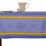 Прямокутна скатертина ніжного фіолетового відтінку з жовтими смужками та тефлоновим покриттям "Лаванда" L'Ensoleillade  - фото