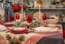 Обідня червона тарілка із новорічним рельєфним візерунком "Зима" Bordallo  - фото