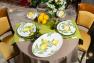 Овальне блюдо із міцної кераміки з барвистим дизайном "Сонячний лимон" Villa Grazia  - фото