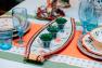 Набір із 5 блакитних келихів для шампанського Matisse Comtesse Milano  - фото