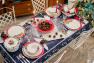 Керамічна супова тарілка для святкового сервування "Різдвяна гірлянда" Bordallo  - фото