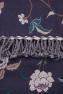 Двосторонній жаккардовий плед у японському стилі Midnight Blooms Shingora  - фото