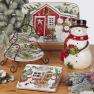Колекція керамічного посуду із зображеннями сніговиків «Різдвяний будиночок» Certified International  - фото