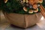 Велика новорічна ялина із золотистим декором, в округлій підставці Villa Grazia  - фото