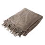 Плед сріблясто-коричневий 100% вовна Shingora  - фото