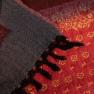 Плед сонячно-червоний вовняно-віскозний Shingora  - фото