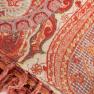 Плед персиково-червоний вовняно-бавовняний Shingora  - фото